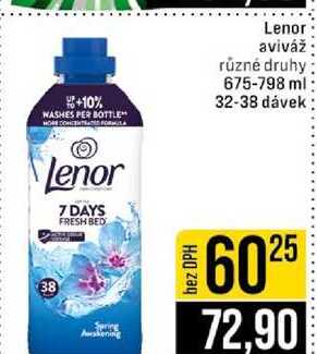 Lenor aviváž různé druhy 675-798 ml 32-38 dávek