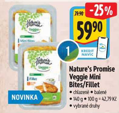 Nature's Promise Veggie Mini Bites/Fillet, 140 g