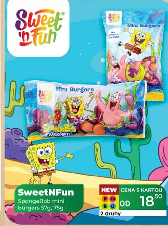 SweetNFun SpongeBob mini burgers 57g, 75g