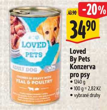 Loved By Pets Konzerva pro psy, 1240 g 