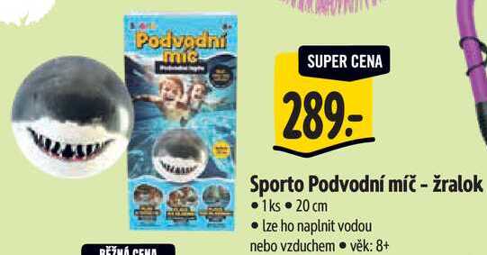 Sporto Podvodní míč - žralok