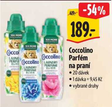 Coccolino Parfém na praní, 20 dávek 