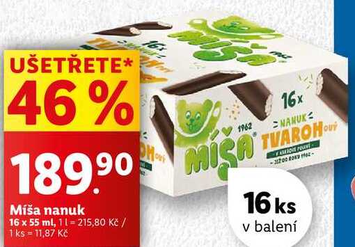 Míša nanuk, 16x 55 ml 
