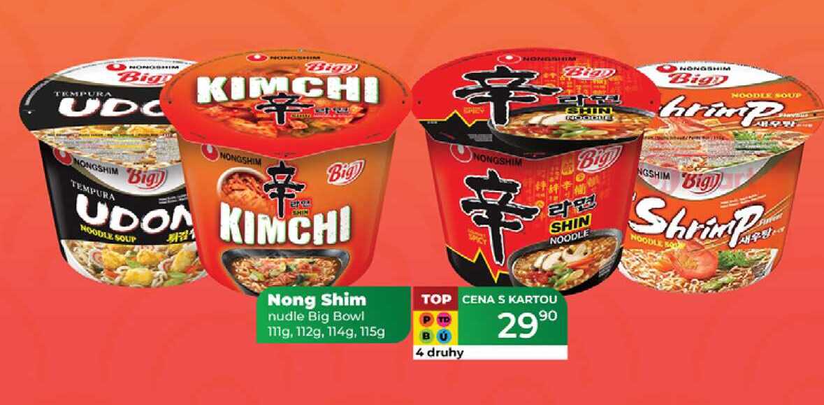 Nong Shim nudle Big Bowl mg, 112g, 114g, 115g  
