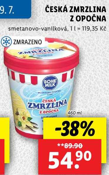 ČESKÁ ZMRZLINA Z OPOČNA, 460 ml