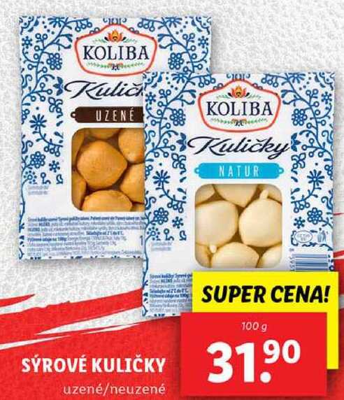 SÝROVÉ KULIČKY, 100 g