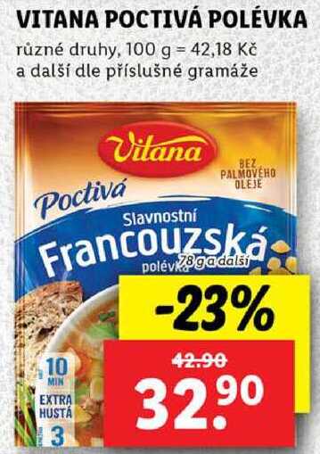 VITANA POCTIVÁ POLÉVKA, 78 g a další