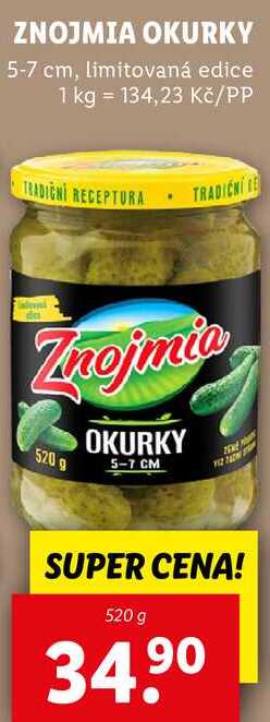 ZNOJMIA OKURKY, 520 g