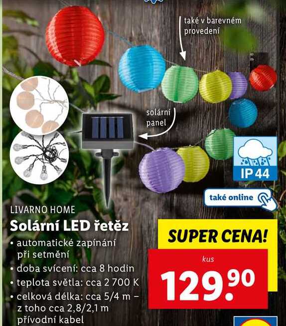 Solární LED řetěz 