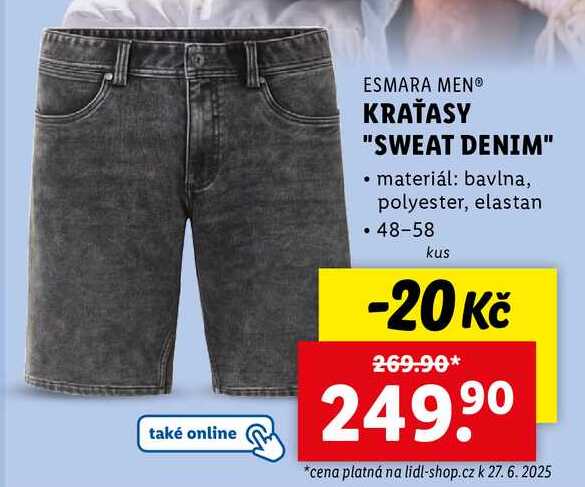 KRAŤASY "SWEAT DENIM" 