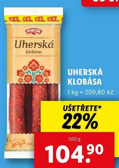 UHERSKÁ KLOBÁSA, 500 g