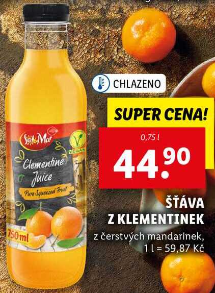 ŠŤÁVA Z KLEMENTINEK, 0,75 l