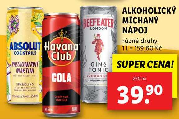 ALKOHOLICKÝ MÍCHANÝ NÁPOJ, 250 ml