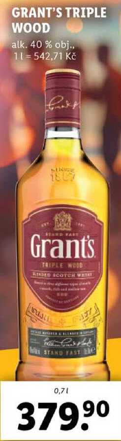 GRANT'S TRIPLE WOOD, 0,7 l