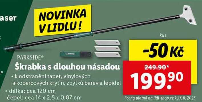 Škrabka s dlouhou násadou 