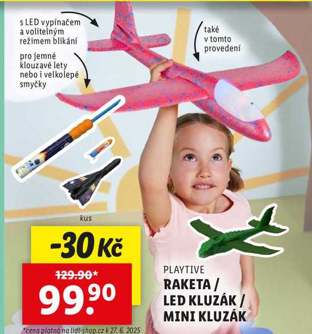 RAKETA/LED KLUZÁK/MINI KLUZÁK 