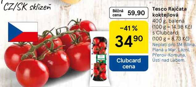 Tesco Rajčata koktejlová, 400 g 