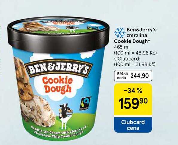 Ben & Jerry's zmrzlina Cookie Dough, 465 ml  