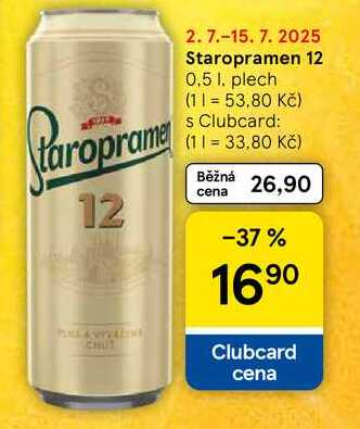 Staropramen 12, 0.5 l, plech 