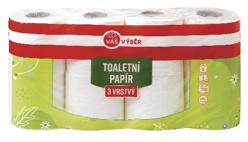 VÁŠ VÝBĚR Toaletní papír, 8 KS