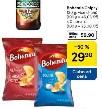 Bohemia Chipsy, 130 g, více druhů