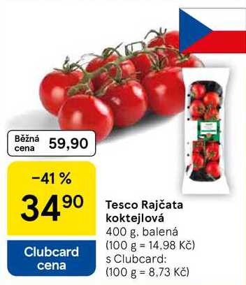 Tesco Rajčata koktejlová, 400 g, balená 