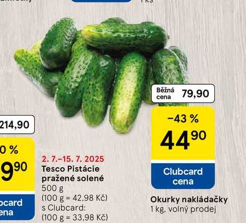Okurky nakládačky, 1 kg 