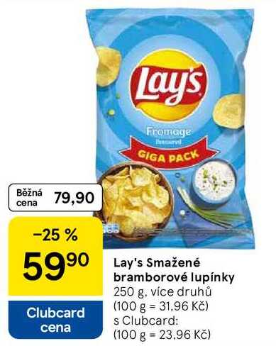 Lay's Smažené bramborové lupínky, 250 g, více druhů  