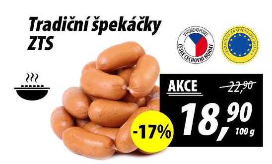 Tradiční špekáčky ZTS, 100 g