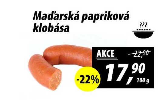 Maďarská papriková klobása, 100 g 