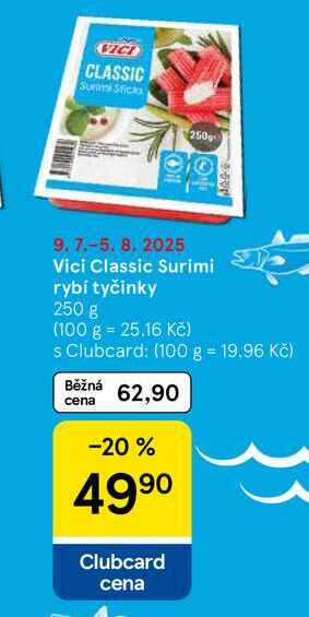 Vici Classic Surimi rybí tyčinky, 250 g  