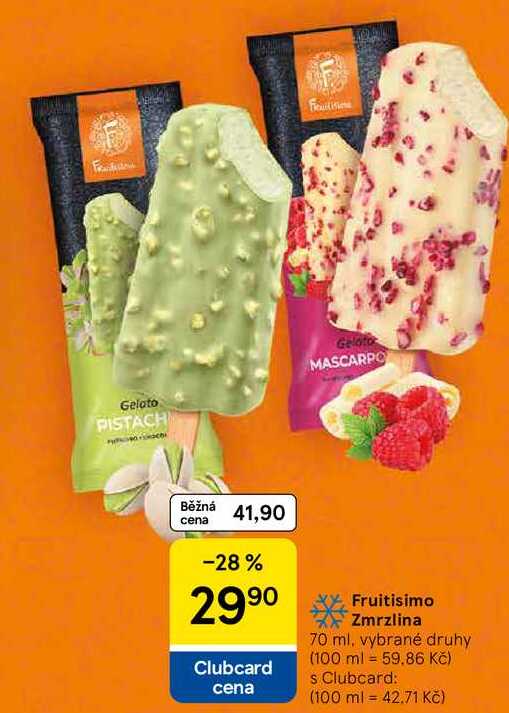 Fruitisimo Zmrzlina, 70 ml, vybrané druhy 