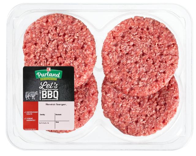 Hovězí burger 4 kusy v balení