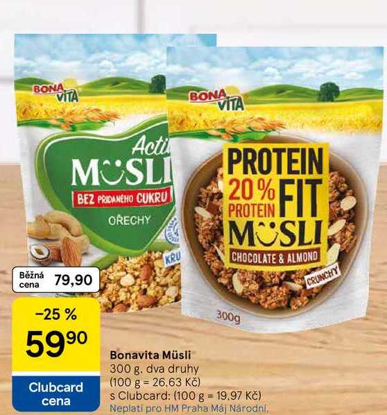 Bonavita Müsli, 300 g, dva druhy  