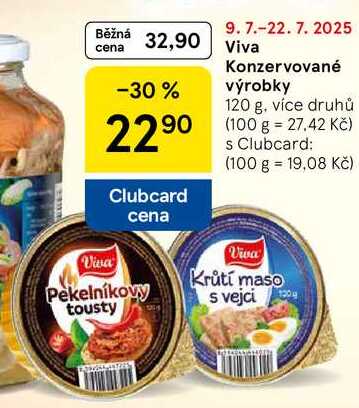 Viva Konzervované výrobky, 120 g, více druhů 
