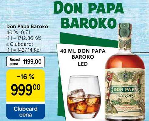 Don Papa Baroko 40%, 0.7 l