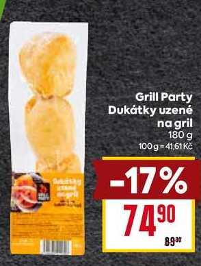 Grill Party Dukátky uzené na gril 180 g 