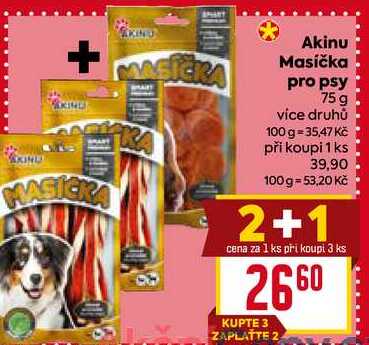 Akinu Masička pro psy 75 g více druhů  