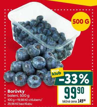 Borůvky balení, 500 g 