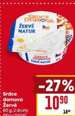 srdce domova Žervé 80 g, 2 druhy  