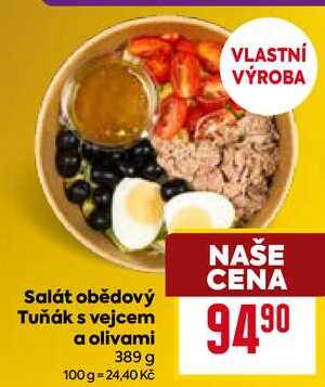 Salát obědový Tuňák s vejcem a olivami 389 g 