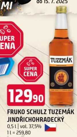Fruko schulz tuzemák jindřichradecký 0,5l vol. 37,5% 