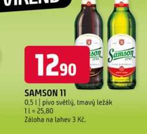 Samson 11 0,5l pivo světlý, tmavý ležák 