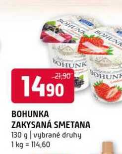 Bohunka zakysaná smetana 130 g vybrané druhy