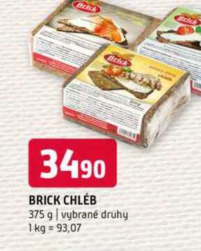 Brick chléb 375 g vybrané druhy