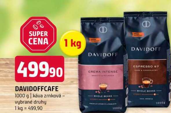 Davidoff Café 1000g, vybrané druhy