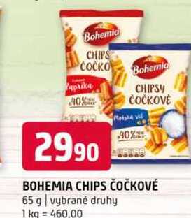 Bohemia Chips 65g, vybrané druhy