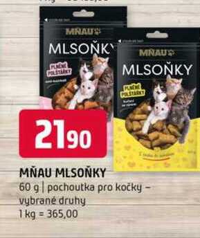 Mń au mlsoňky 60 g pochoutka pro kočky vybrané druhy 