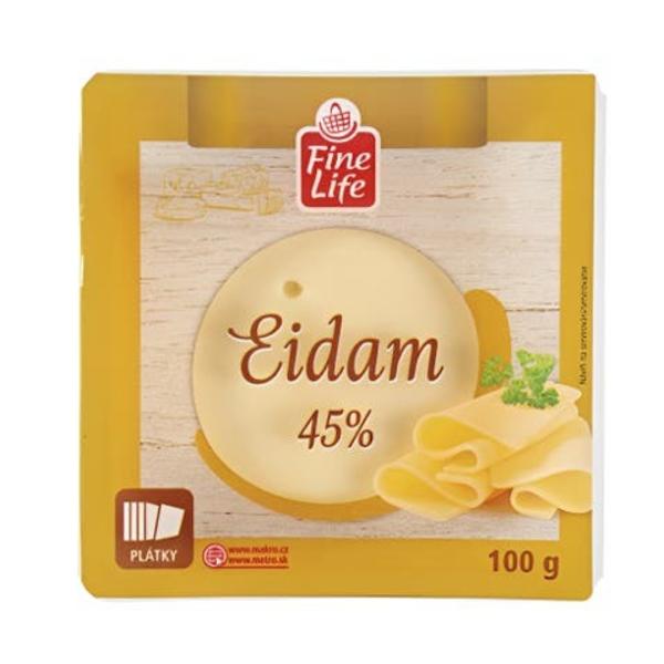 Fine Life Eidam 45% plátky
