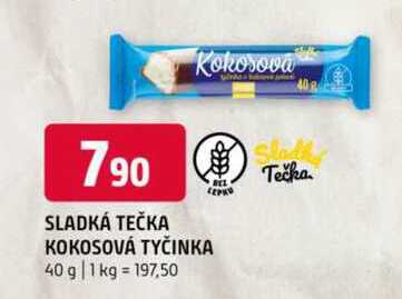 Kokosová tyčinka v mléčné polevě 40g